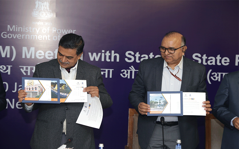 Hon'ble Minister of State for Power unveiled the IPDS calendar 2020 during the RPM meeting on 09-Jan-2020